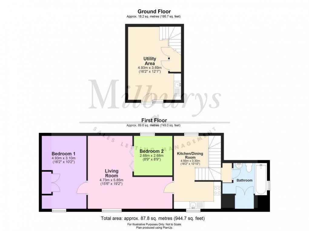 Floorplan for The Mount House, Alderley, Wotton-Under-Edge, Gloucestershire