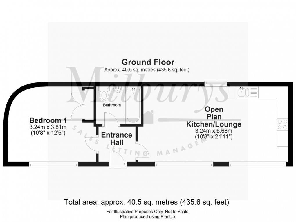 Floorplan for Bilsham Lane, Northwick, South Gloucestershire