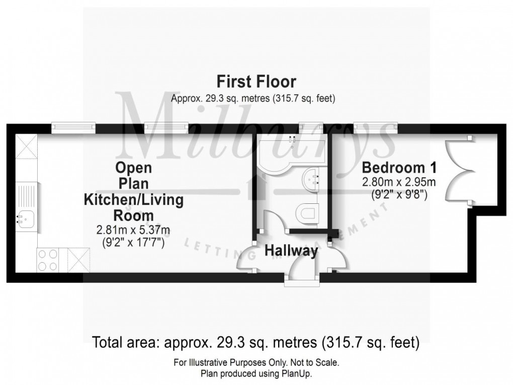 Floorplan for Midland Way, 1 Midland Way, Thornbury, South Gloucestershire