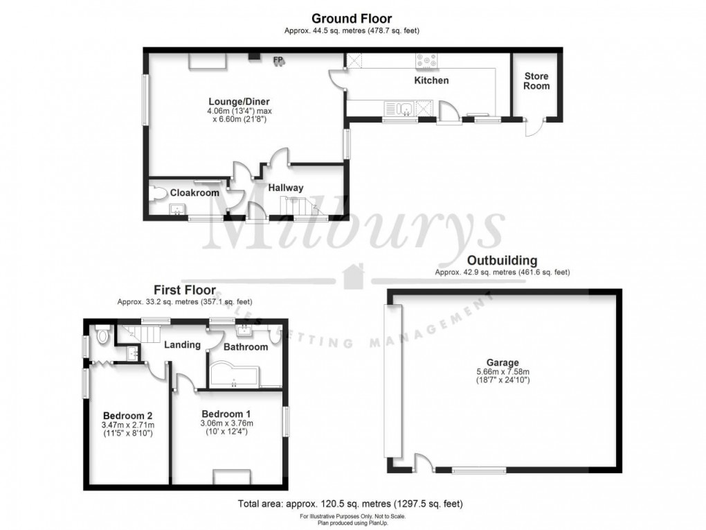 Floorplan for Sanigar Lane, Newtown, Gloucestershire