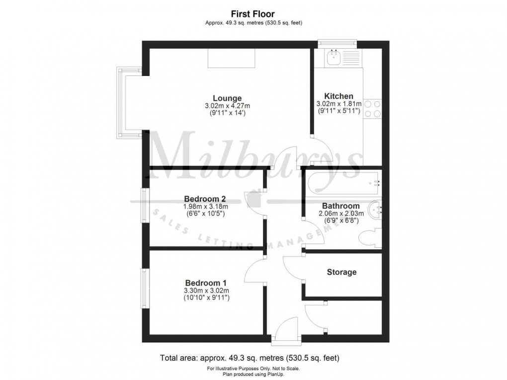 Floorplan for Gloucester Road, Thornbury, South Gloucestershire