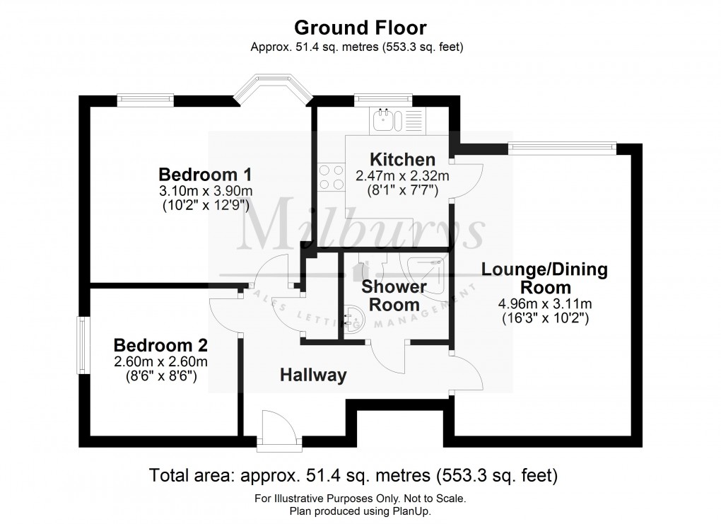 Floorplan for Midland Way, Thornbury, South Gloucestershire