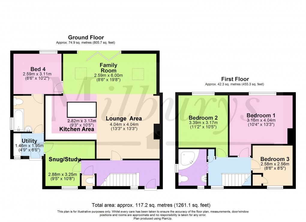 Floorplan for Bradstone Road, Winterbourne, South Gloucestershire