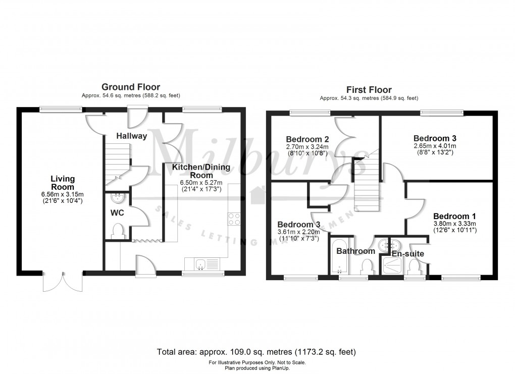Floorplan for Pearce Close, Thornbury, South Gloucestershire