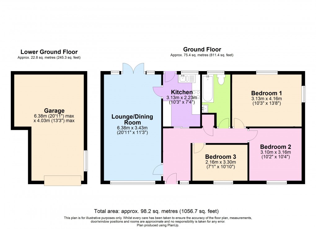 Floorplan for Elm Close, Chipping Sodbury, South Gloucestershire