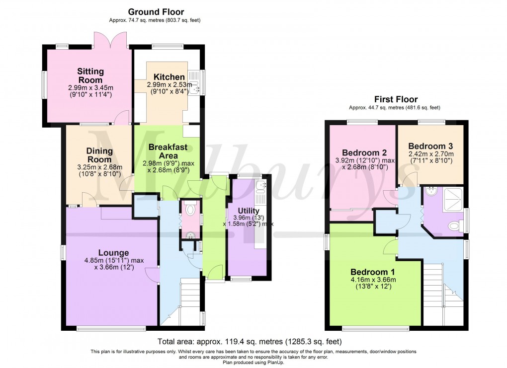 Floorplan for Elmgrove Drive, Yate, South Gloucestershire