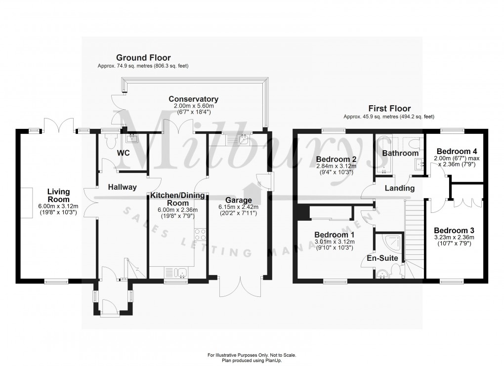 Floorplan for Church Road, Lower Almondsbury, South Gloucestershire