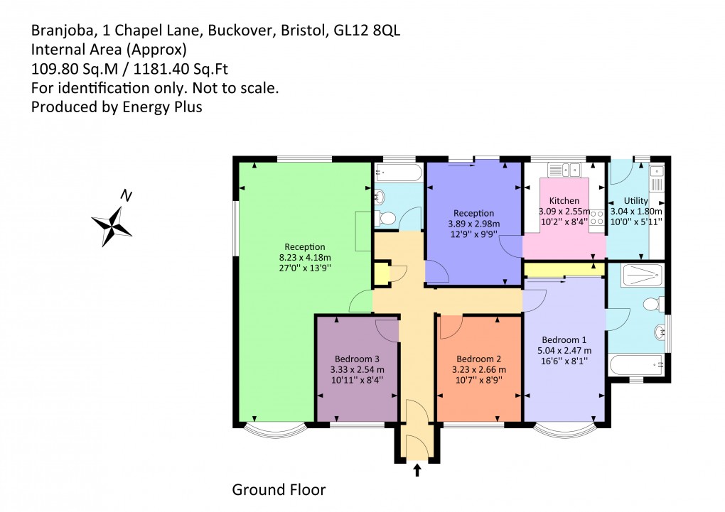 Floorplan for Buckover, Wotton-under-Edge, Gloucestershire