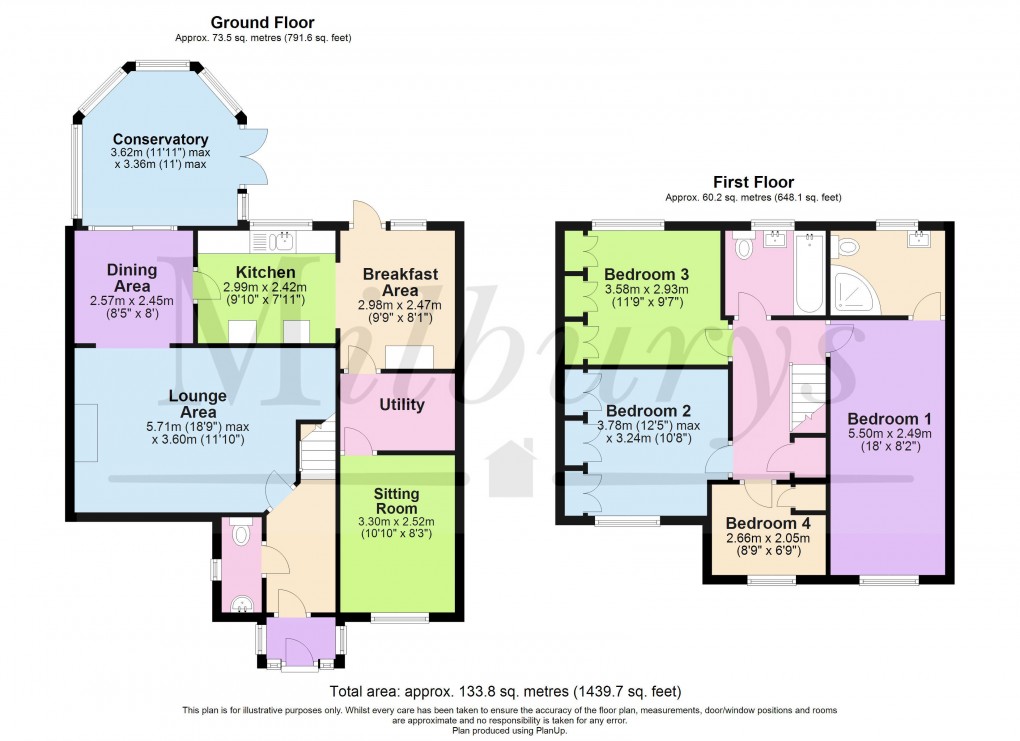 Floorplan for Manor Way, Chipping Sodbury, South Gloucestershire
