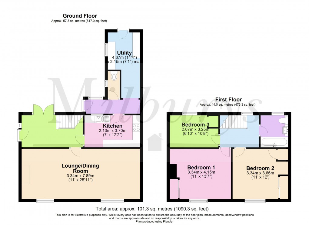 Floorplan for Woodmans Close, Chipping Sodbury, South Gloucestershire