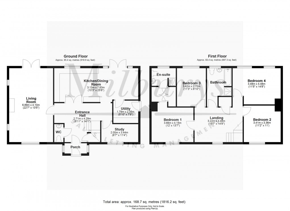 Floorplan for Prowse Close, Thornbury, South Gloucestershire