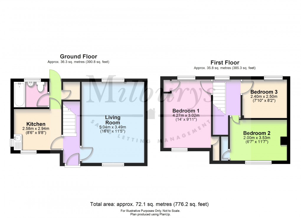 Floorplan for Mitre Pitch, Wotton-under-Edge, Gloucestershire