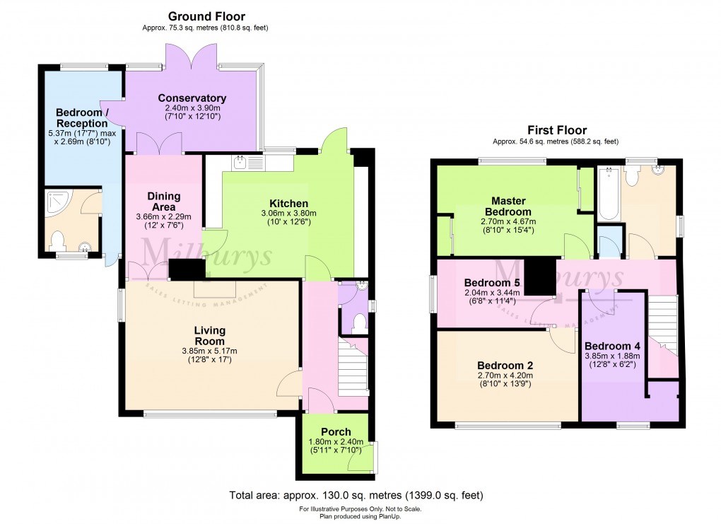 Floorplan for Parklands, Wotton-under-Edge, Gloucestershire