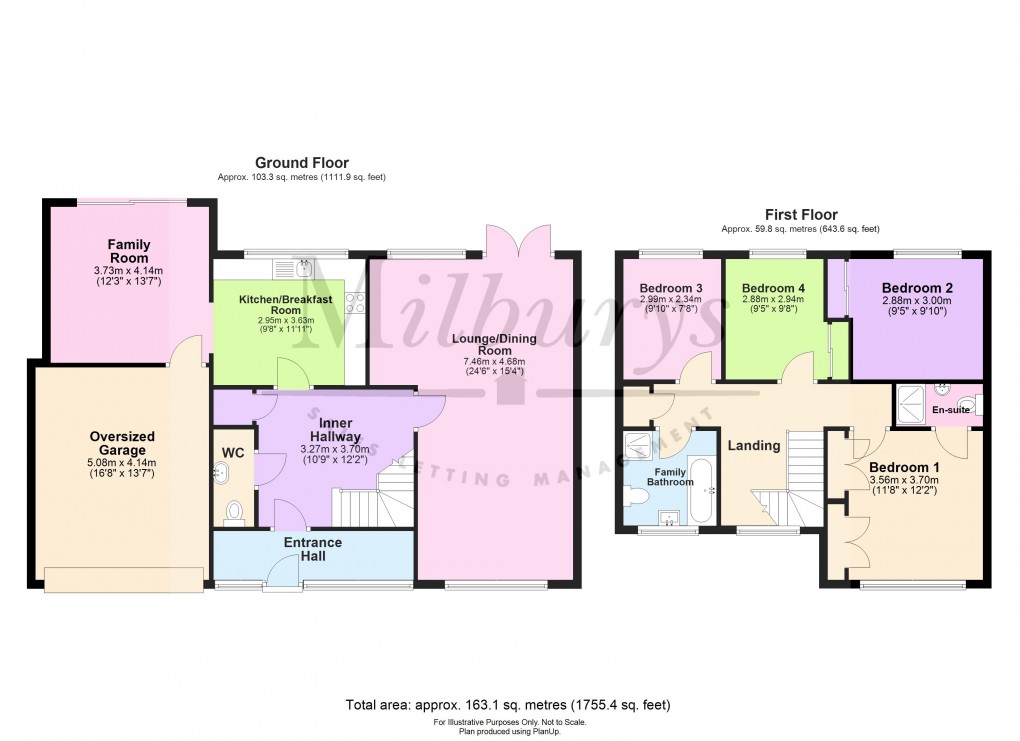 Floorplan for Kent Avenue, Yate, South Gloucestershire