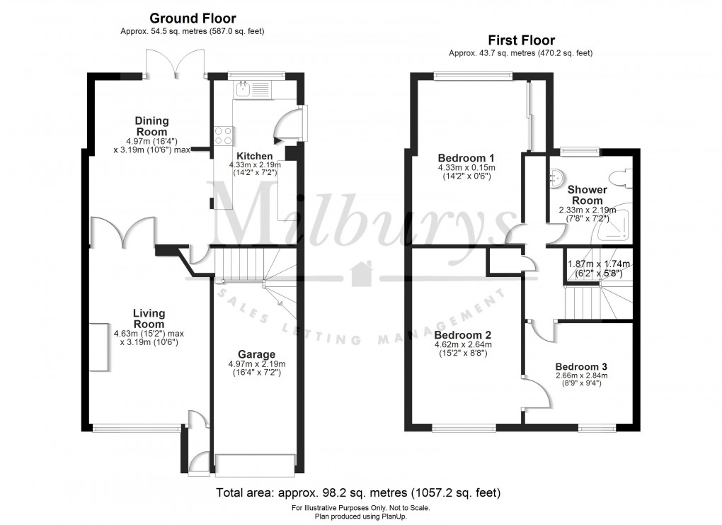 Floorplan for Bearlands, Wotton-under-Edge, Gloucestershire