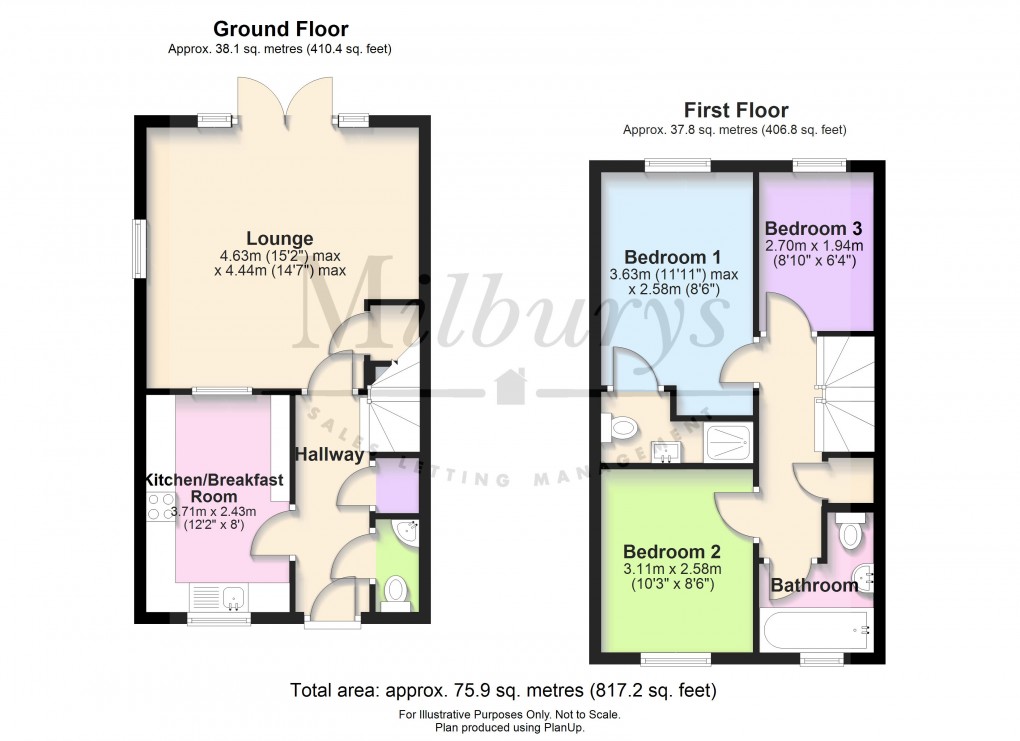Floorplan for Leechpool Way, Yate, South Gloucestershire