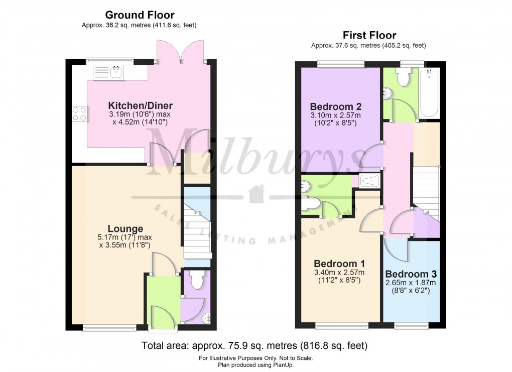 Floorplan for Poskett Way, Charfield, South Gloucestershire