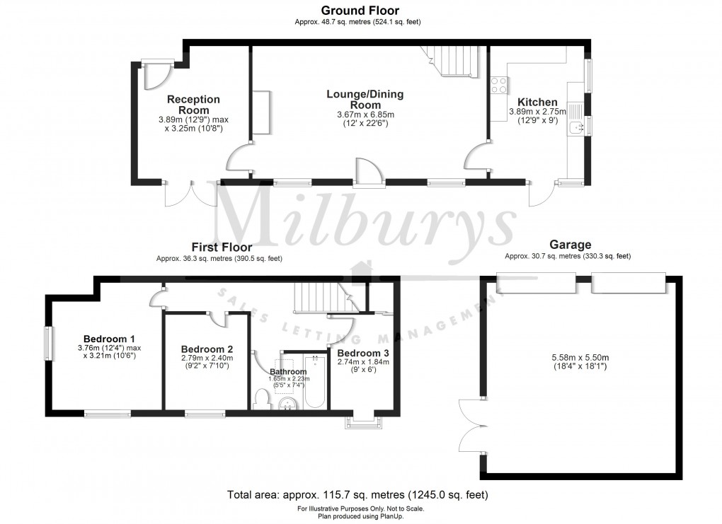 Floorplan for Forthay, North Nibley, Gloucestershire