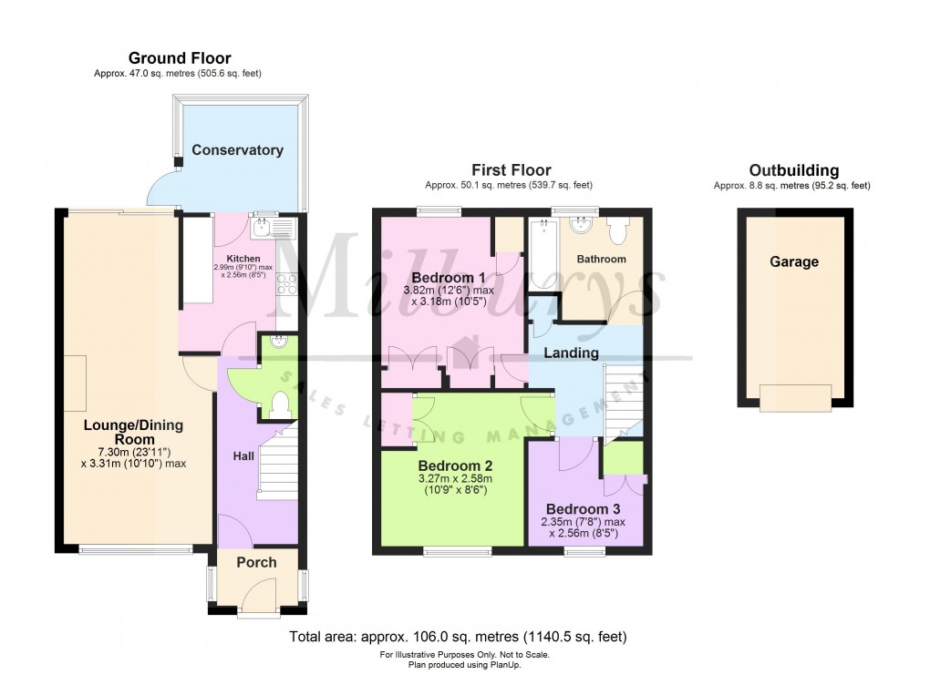 Floorplan for Warwick Place, Thornbury, South Gloucestershire