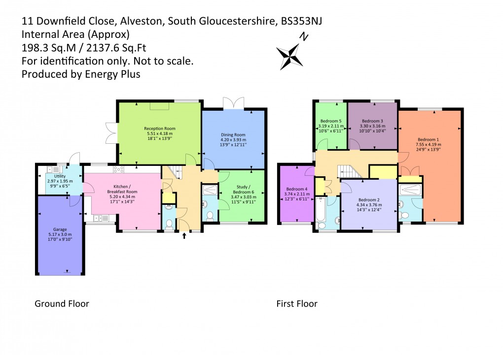 Floorplan for Downfield Close, Alveston, South Gloucestershire