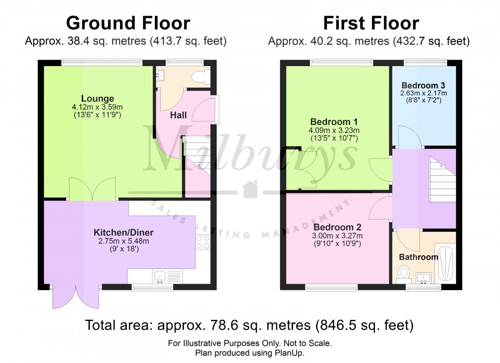 Floorplan for Yate, South Gloucestershire