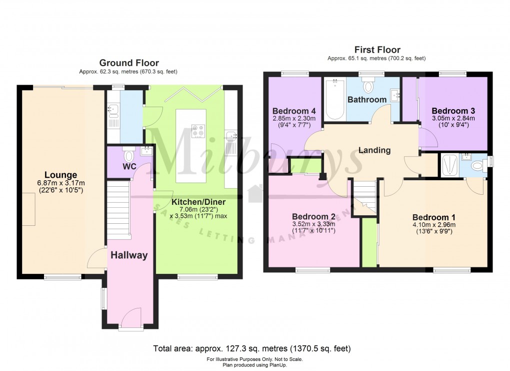 Floorplan for Amberley Way, Wickwar, South Gloucestershire