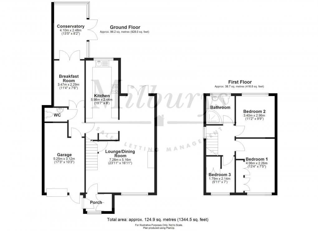 Floorplan for Kennet Way, Thornbury, South Gloucestershire