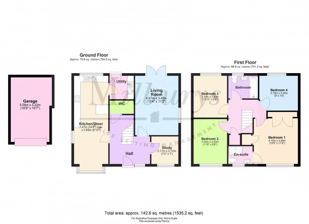 Floorplan for Elsworth Close, Chipping Sodbury, South Gloucestershire