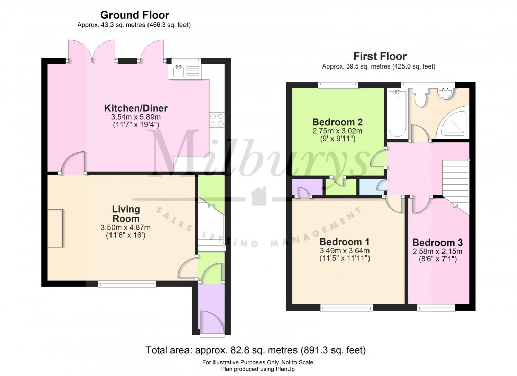 Floorplan for Hill Road, Wotton-under-Edge, Gloucestershire
