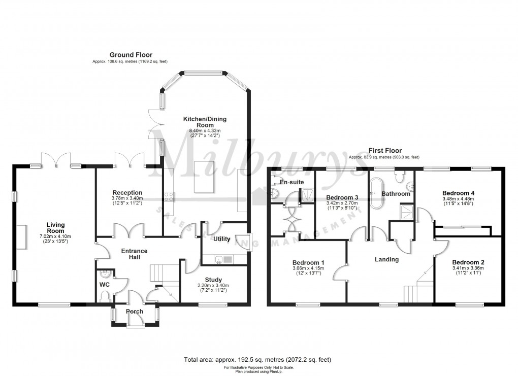 Floorplan for Prowse Close, Thornbury, South Gloucestershire