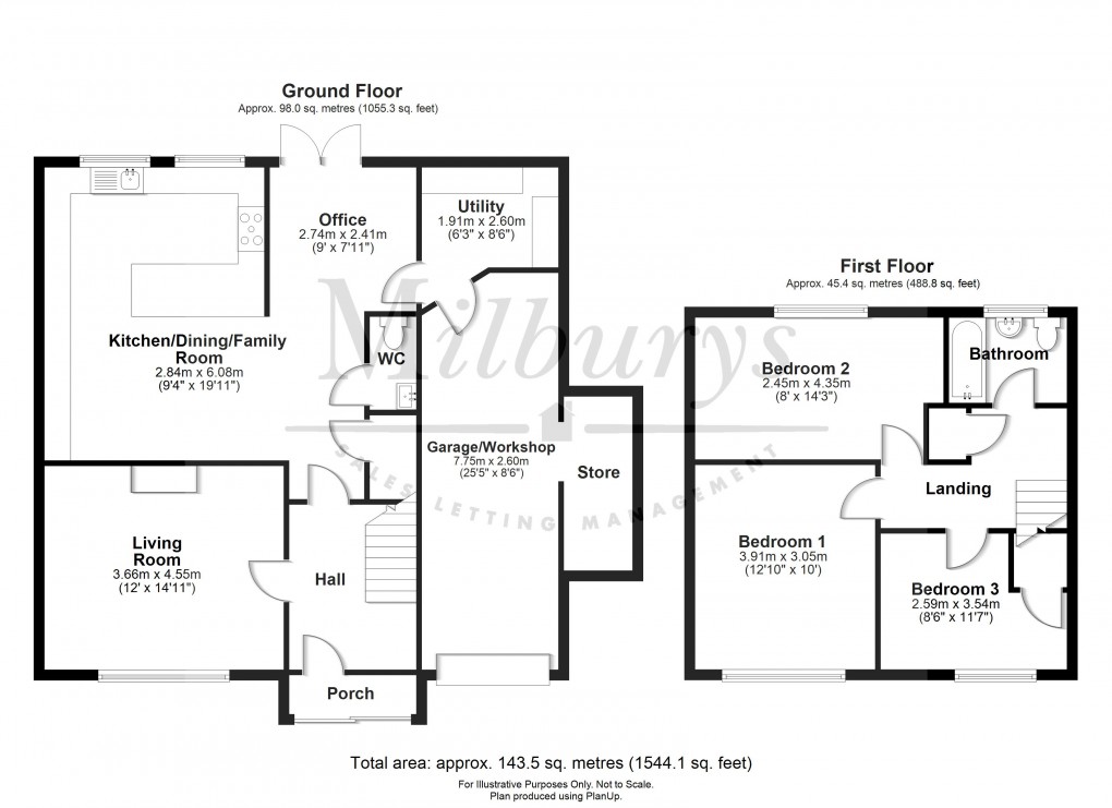 Floorplan for The Crescent, Old Down, South Gloucestershire