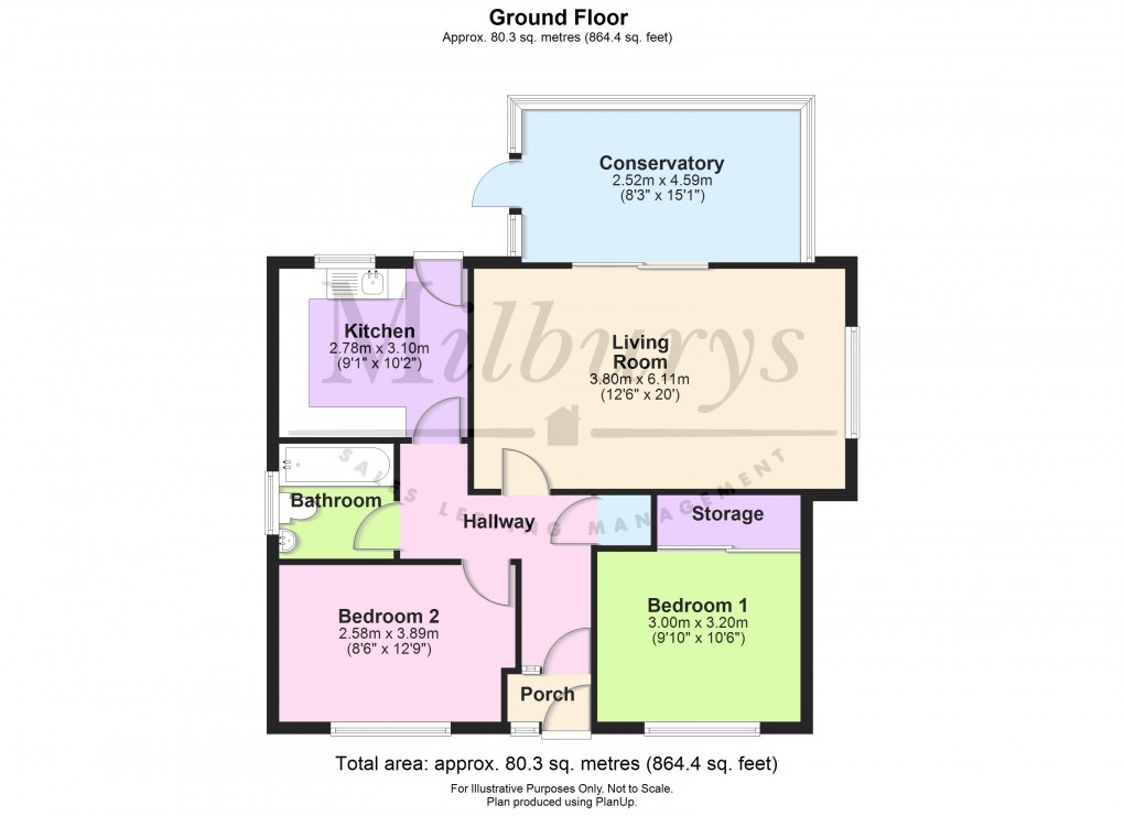 Floorplan for Kingfisher Close, Thornbury, South Gloucestershire