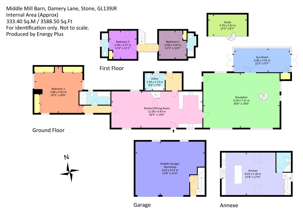 Floorplan for Damery Lane, Woodford, Gloucestershire