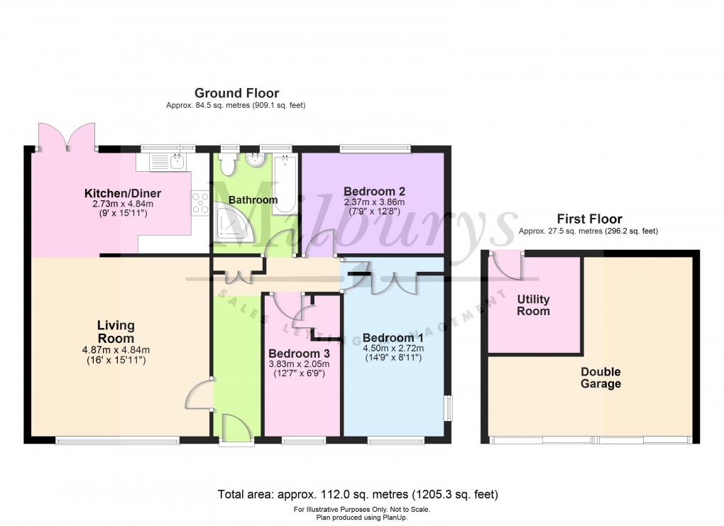 Floorplan for Parklands, Wotton-under-Edge, Gloucestershire