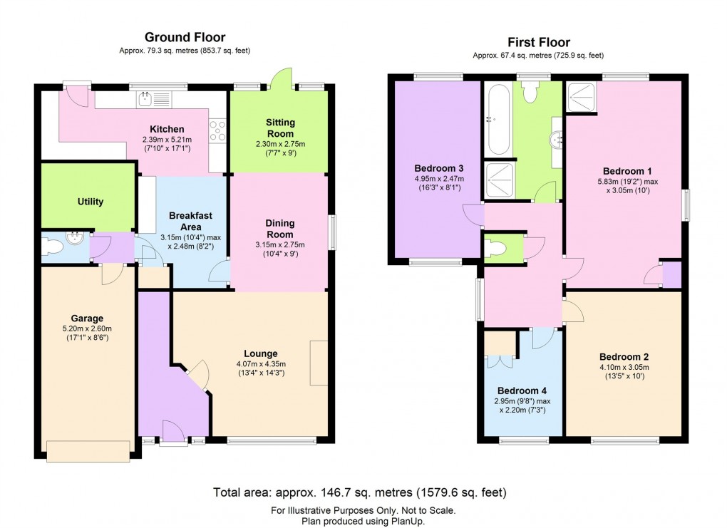 Floorplan for Maple Avenue, Thornbury, South Gloucestershire