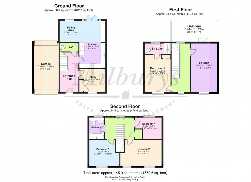 Floorplan for Hollybrook Mews, Yate, South Gloucestershire