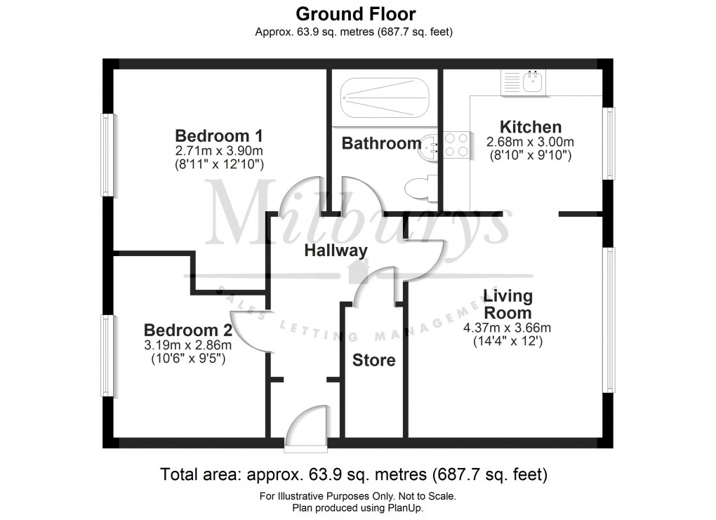 Floorplan for Spey Close, Thornbury, South Gloucestershire