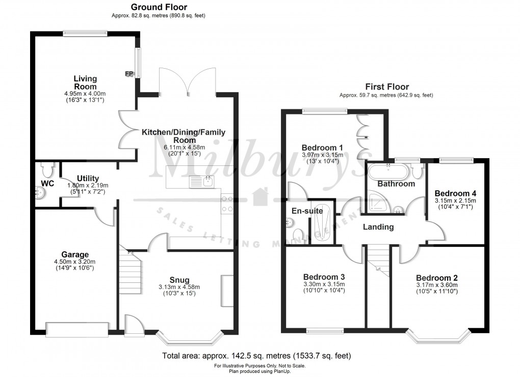 Floorplan for Quarry Road, Alveston, South Gloucestershire