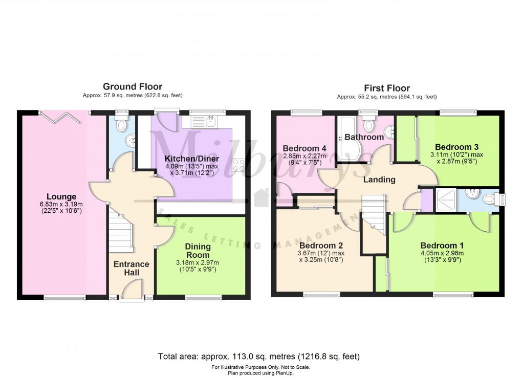 Floorplan for Amberley Way, Wickwar, South Gloucestershire