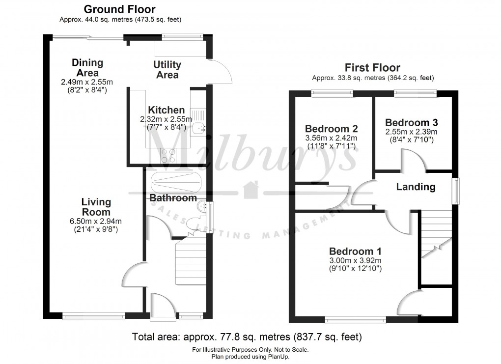 Floorplan for Hazel Crescent, Thornbury, South Gloucestershire