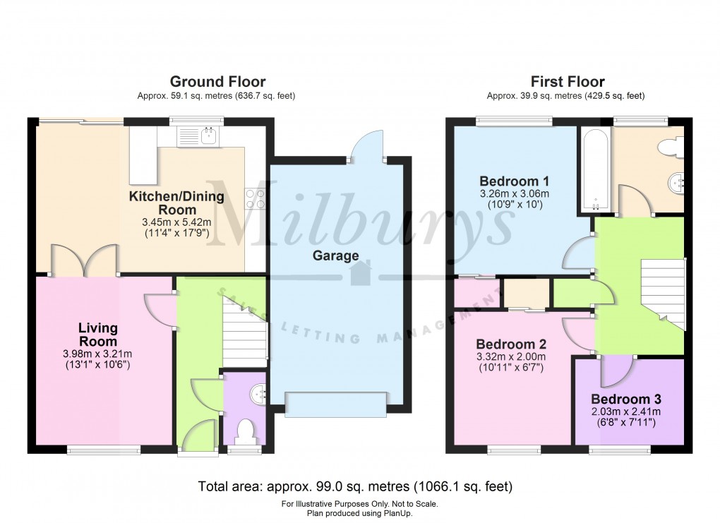 Floorplan for Finch Close, Thornbury, South Gloucestershire