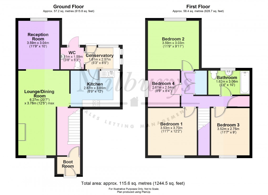 Floorplan for Walk Mill Lane, Kingswood, Wotton-under-Edge, Gloucestershire