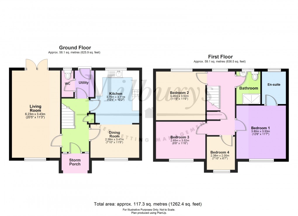 Floorplan for Turnpike Close, Yate, South Gloucestershire