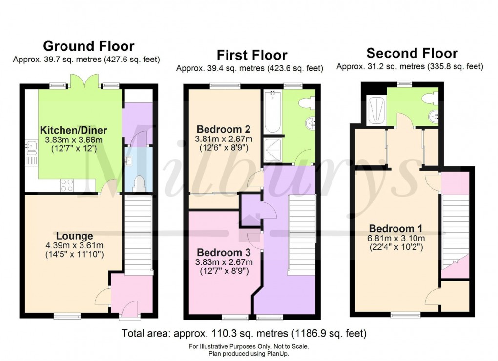 Floorplan for Drovers Way, Chipping Sodbury