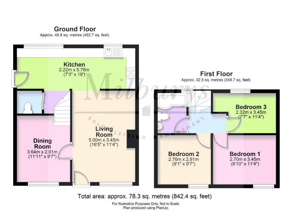 Floorplan for Ellerncroft Road, Wotton-under-Edge, Gloucestershire