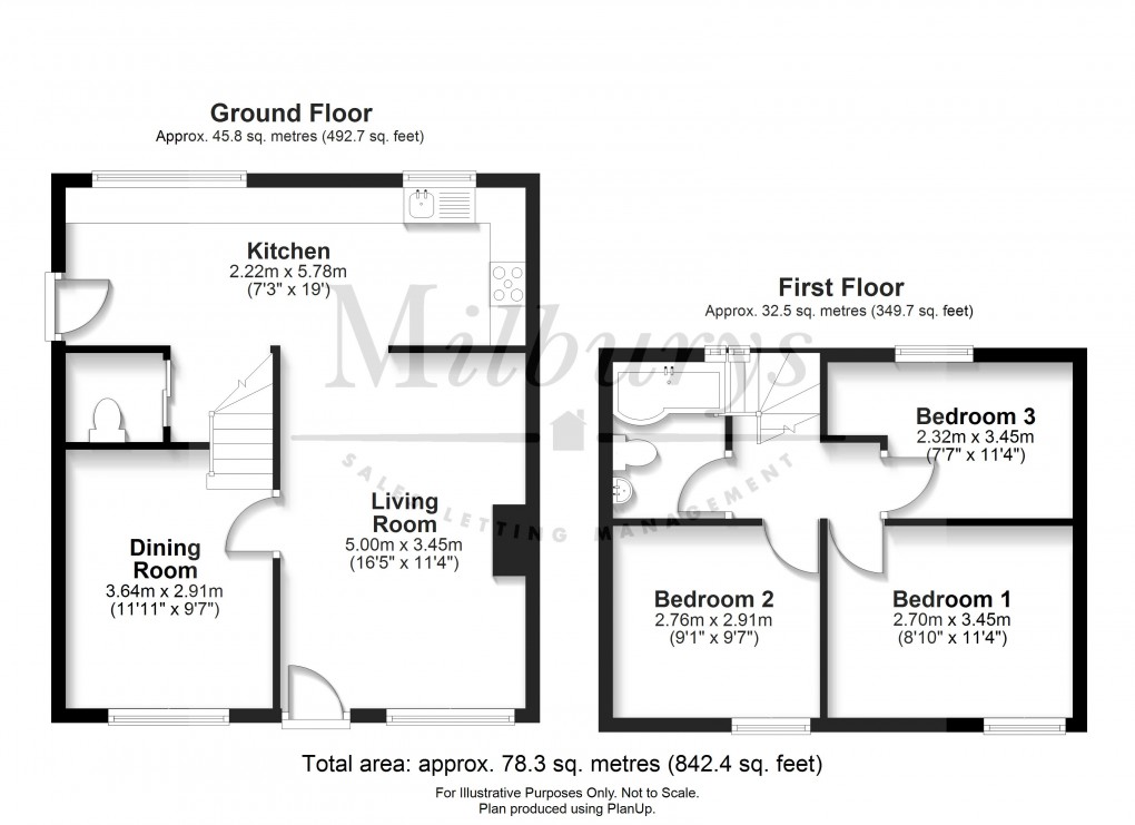 Floorplan for Ellerncroft Road, Wotton-under-Edge, Gloucestershire