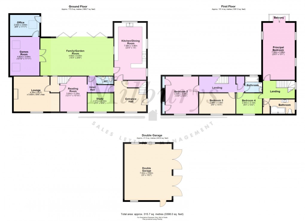 Floorplan for Over Lane, Almondsbury, South Gloucestershire