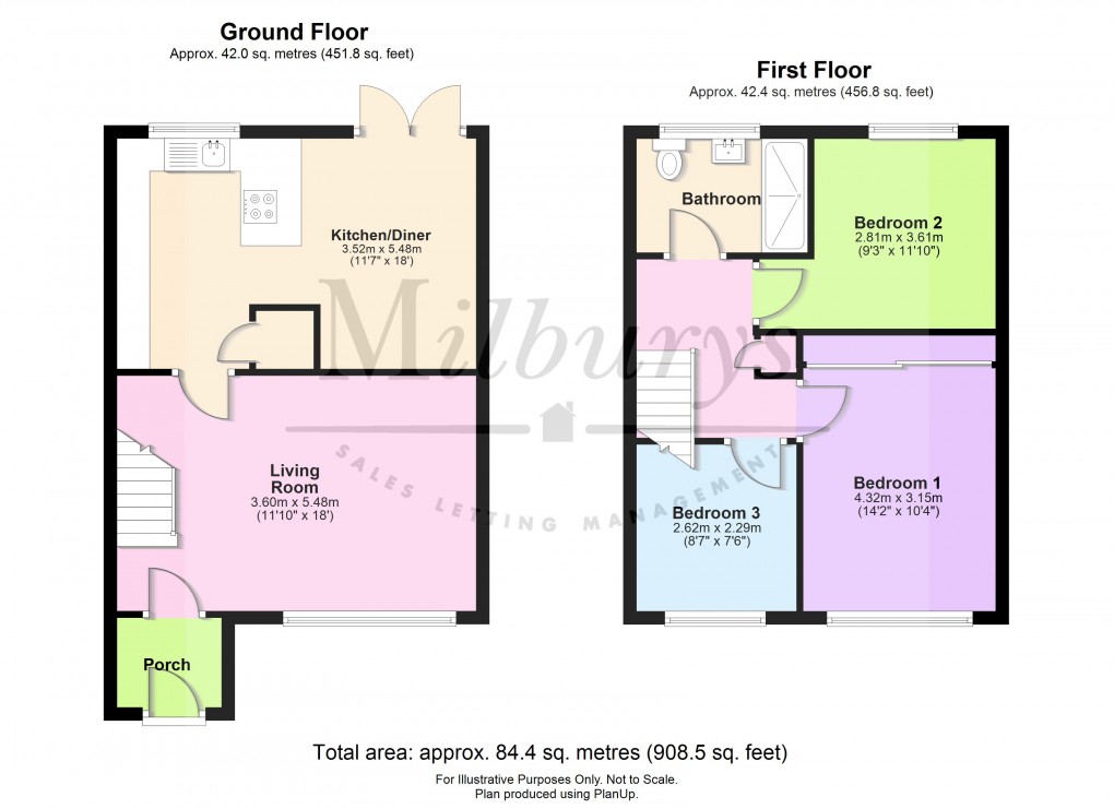 Floorplan for Piper Road, Yate, South Gloucestershire