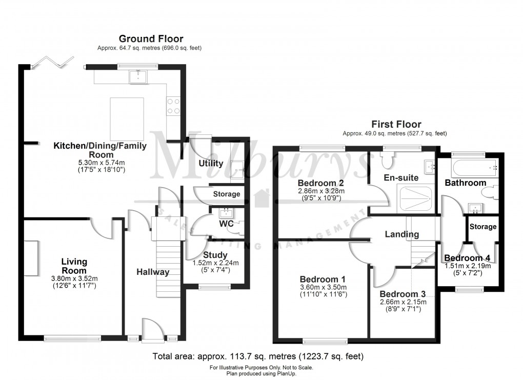 Floorplan for Walnut Tree Close, Lower Almondsbury, South Gloucestershire