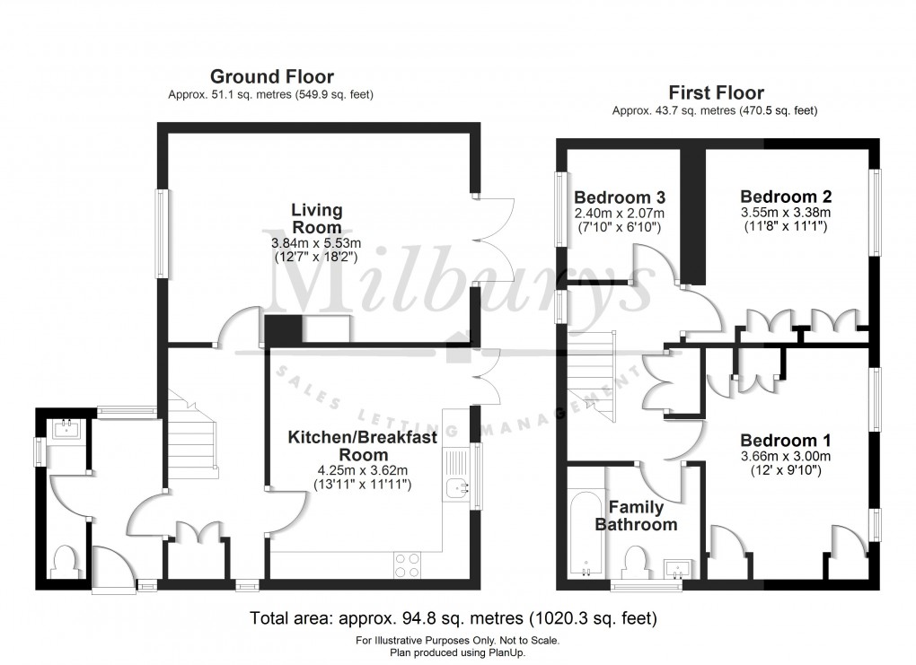 Floorplan for Wotton-under-Edge, Kingswood, Gloucestershire